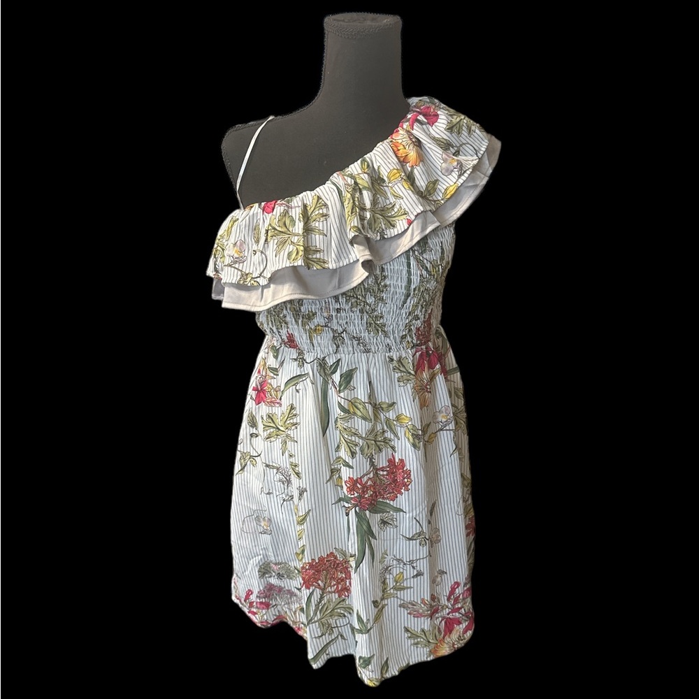 One Shoulder Smocked Dress NWT